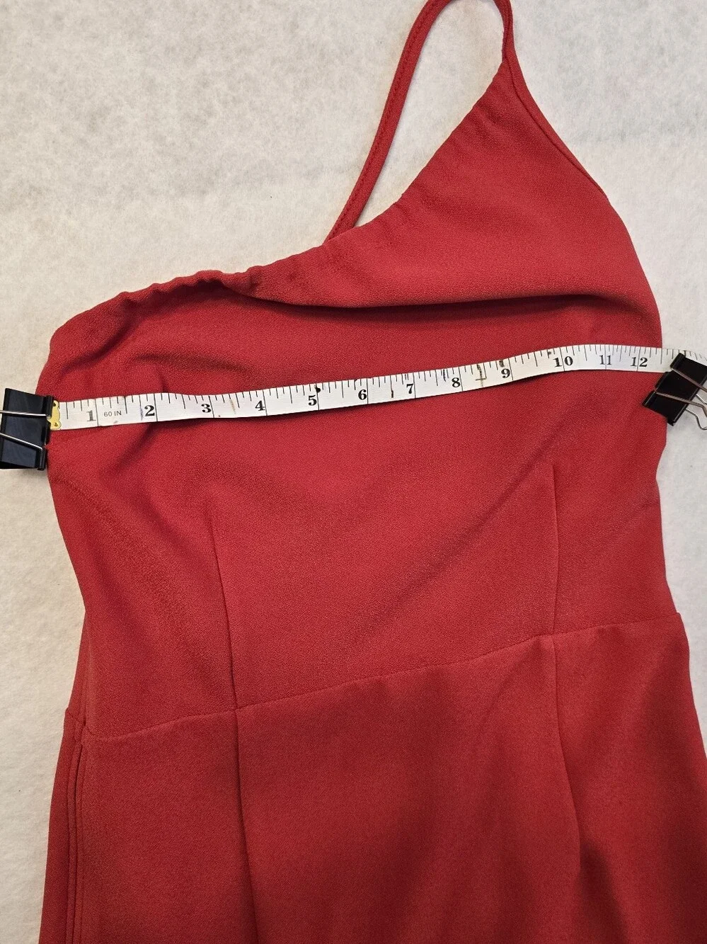 Red One-Shoulder Maxi Dress - Women